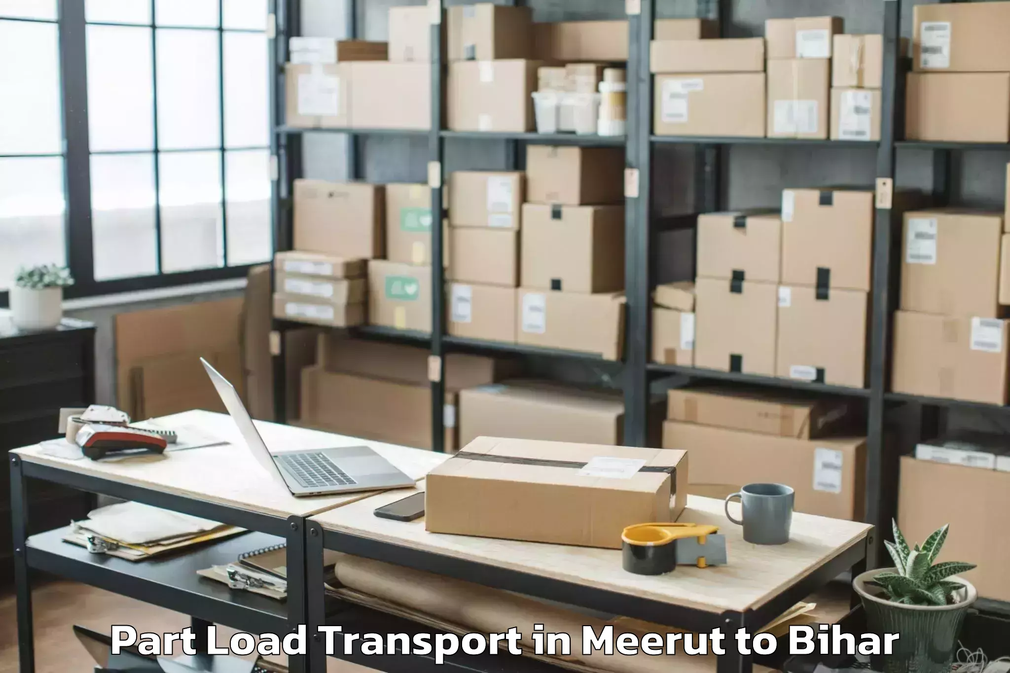 Book Meerut to Pipra Part Load Transport Online